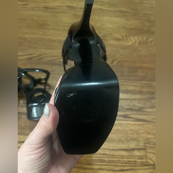 Saint Laurent Tribute T-Strap Platform Sandal - Picture 8 of 13